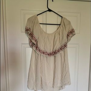 Torrid cream colored off shoulder blouse